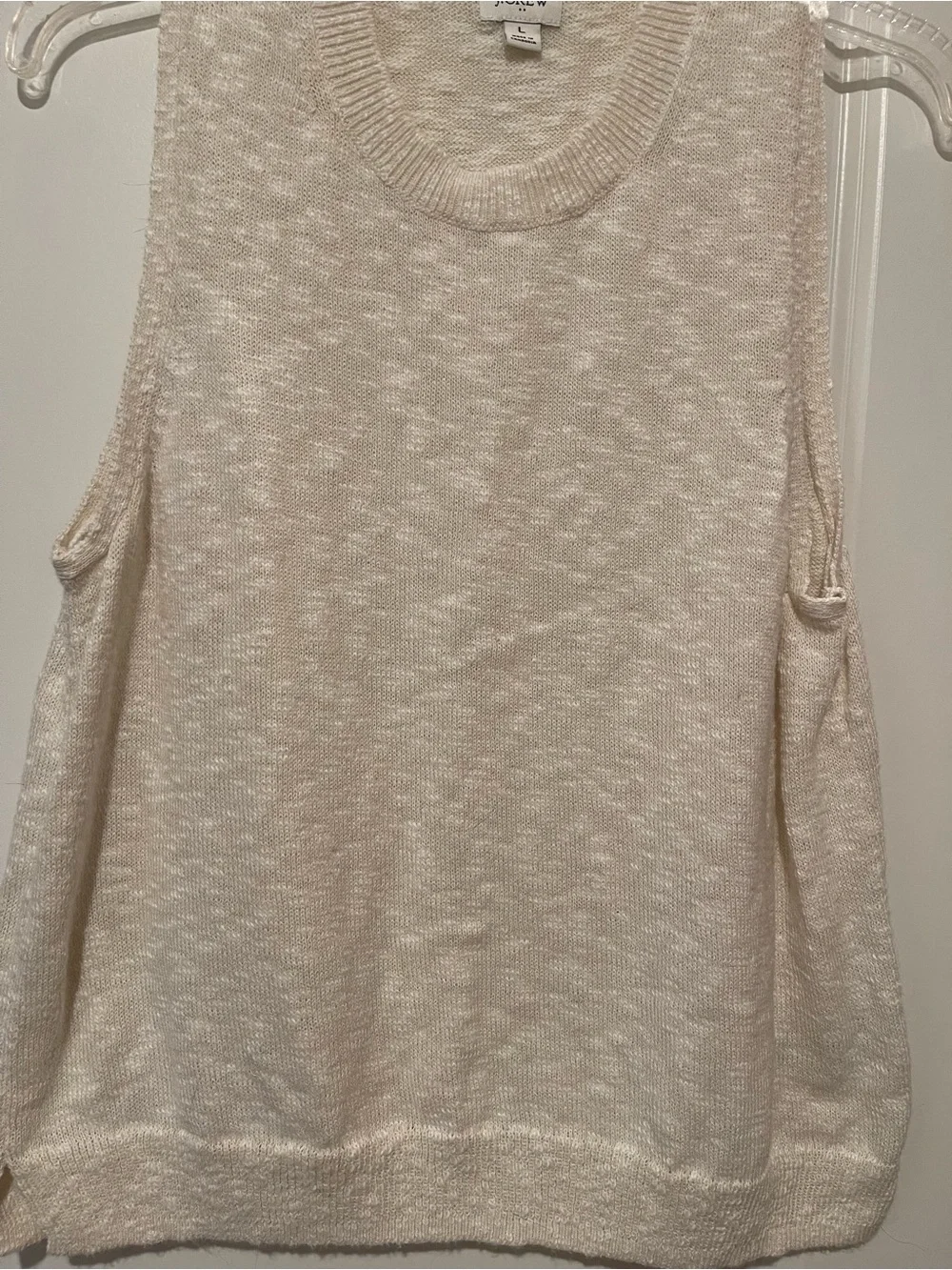J. Crew Cream Knit Sleeveless Tank Top